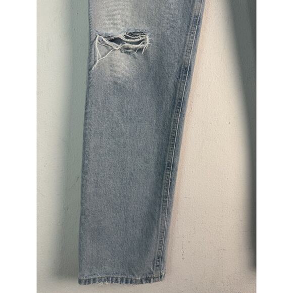AGOLDE JEANS 90'S HIGH RISE PINCH WAIST STRAIGHT DISTRESSED SIZE 23 #54667 - Picture 4 of 16